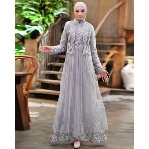(FREE MASKER) GAMIS FATEENA/ GAMIS BUSUI TUTU FULL BRUKAT TERBARU/ MODEL ROMPI
