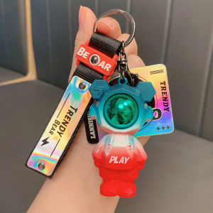 Móc khóa gấu BEAR PLAY phong cách phi hành gia dễ thương móc khóa ô tô cute