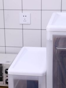 Toilet Floor Trolley Waterproof Narrow Storage Cabinet Toilet Organizer Kitchen Sundries Narrow Slot Rack Open Door Bathroom Organizer Bathroom Cabinet Storage