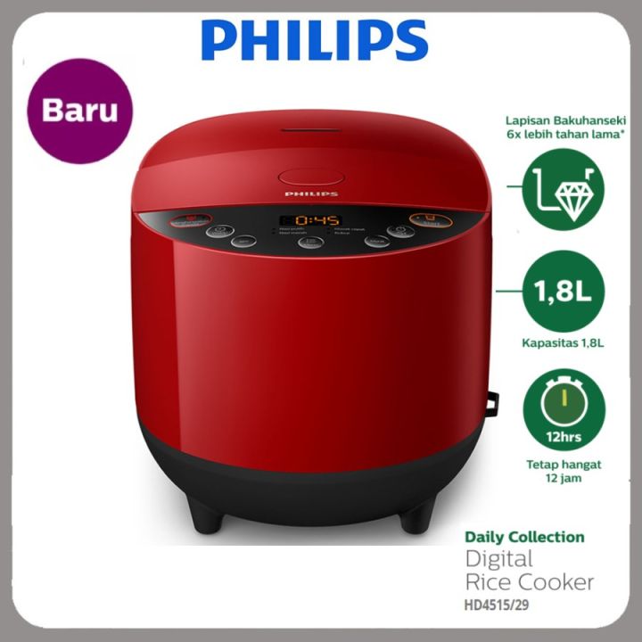 Philips Rice Cooker Digital HD4515/29 1.8L HD4515/29 HD 4515/29 5 Menu