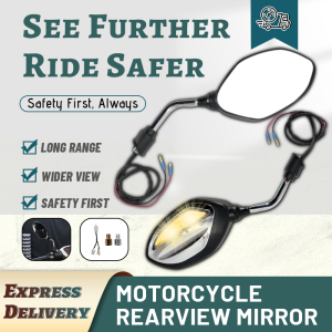 ZX-H3475 Universal Motorcycle with LED Light Rear View Mirror Accessories Scooter Modified Rear View Mirror Parts