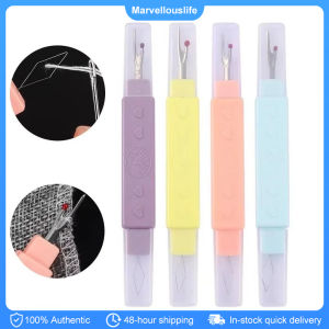 2 in 1 Needle Threader Seam Ripper Threading Seam Remover Seam Ripper Tool Stitch Unpicker DIY Sewing Accessories