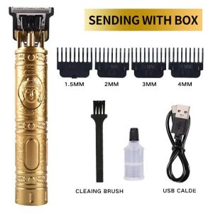 SEA JJT Máy cắt tóc điện chuyên nghiệp với sạc USB và lược điều chỉnh
