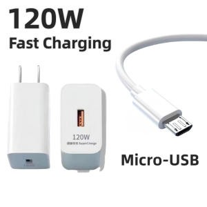 120W ADAPTER USB TRAVEL CHARGER SINGLE FAST CHARGING PORT SYNC DURABLE ANDROID V8 TYPE C  5G USB