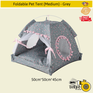 Pet Tent House Foldable Washable /Rumah Kucing Comel Indoor-Medium Size
