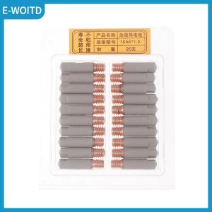【E-WOITD】 2Pcs Set 15AK Welding Contact Tips New Coating Protect 25mm M6 Gas Nozzle Tip 0.8mm-1mm MIG Welding Torche Welding Tool Parts