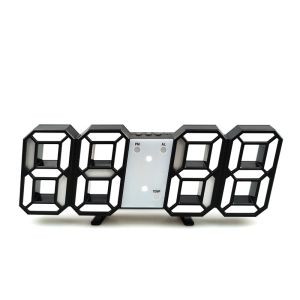 Digital Clock Wall Decor Smart 3d Alarm Clock Led Kitchen Office Table Desk Alarm Temperature Clock