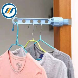 GM.Portable Indoor Balcony 5 Hole Clothes Hanging Drying Rack Window Frame Hanger