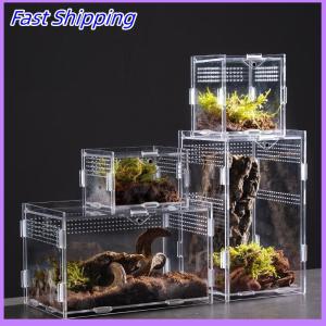 🔥🔥🔥kangsiwen กล่องเพาะพันธุ์สัตว์เลื้อยคลานใสทำจากอะคริลิค กล่องที่อยู่อาศัยสัตว์เลี้ยงกิ้งก่าแมงมุมแมงป่อง