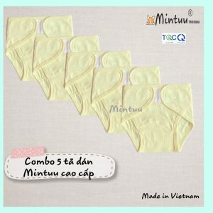 FREESHIP MAX -Set 5 tã dán sơ sinh viền kansai tã quần  chất liệu vải 100% cotton thương hiệu MINTUU - Thời trang và đồ dùng cho trẻ em - Hana’s kids