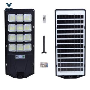 Large Solar Street Lights IP65 Waterproof Solar Light Outdoor LED Street Light with Remote Control for Outside Garage Yard [Vodool Center]