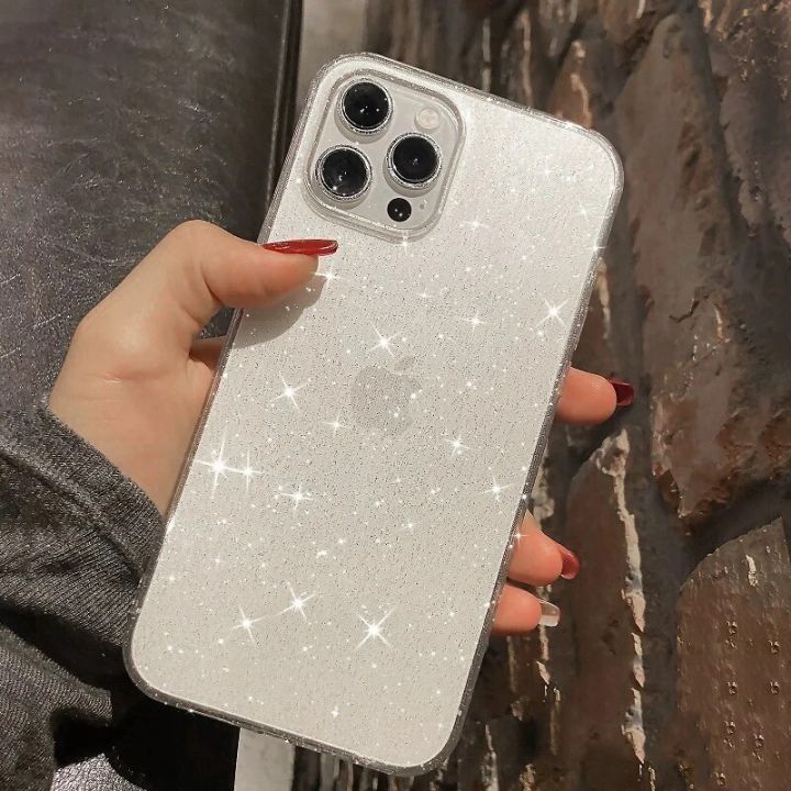 2024 New High-quality Glitter Soft Silicone Clear Phone Case for IPhone 15  14 13 12 11 15 Pro Max Plus Fashion Shockproof Cover Lazada PH
