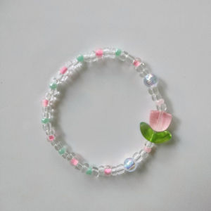 🔥Little Fresh Tulip Bracelet Korean Fashion Versatile Bracelet Girl Heart Crystal Jewelry LovelylifeFu👍