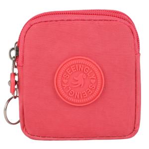 URBAG สีทึบทึบ กระเป๋าใส่เหรียญ กันน้ำกันน้ำได้ พร้อมพวงกุญแจแหวน กระเป๋าสตางค์พวงกุญแจ  ทนต่อการสึกหรอ กระเป๋าเงินสำหรับใส่เงิน