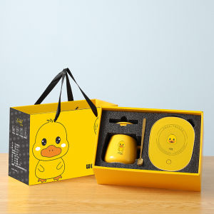 🐻🐥Yellow Duck Warm Cup Ceramic Mug Warmer Coaster Constant Temperature 55 Degree Cup Cawan Panas 暖暖杯恒温杯- 🔘VIXORA🔘