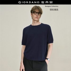 GIORDANO Men Knitwear Pure Cotton 100% Cotton Knitwear Casual Stylish Trendy Elegant Comfortable Fashion Classic 18056805