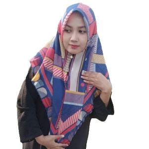 Hijab Voal Jilbab Zipper Resleting Motif Terbaru Kekinian