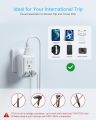 2 Pack European Travel Plug Adapter, VINTAR Foldable International Power Adapter with 2 AC Outlets 3 USB Charging Ports(2 USB C), Type C Power Adaptor to Most Europe Italy Spain France Iceland Germany. 