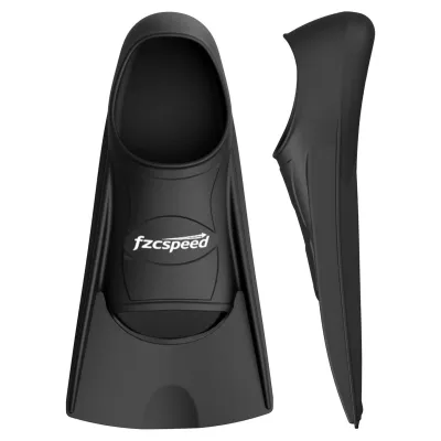 Swimming fins mens and womens freestyle breaststroke silicone short fins lightweight diving equipment for adults and children