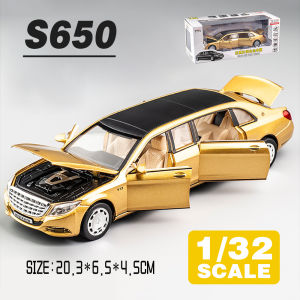 LEO 1:32 Maybach S650 Metal Diecast Alloy Toy Car Model Trucks For Kids Toys Vehicles Hobbies Collecti