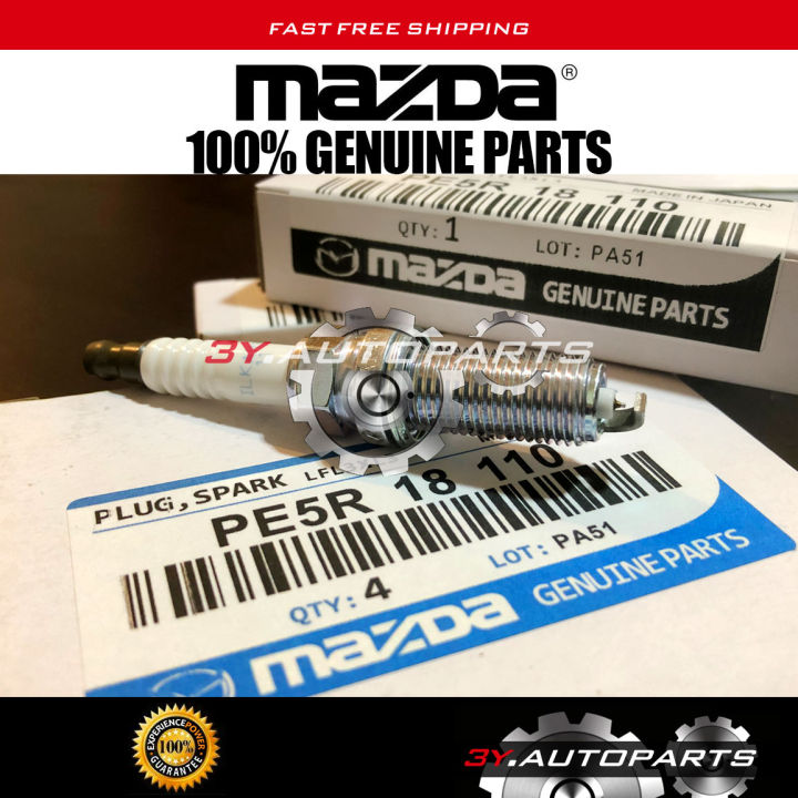 GENUINE 100% PE5R-18-110 MAZDA SPARK PLUG (1pcs) FOR MAZDA 3 6 CX-3 CX ...