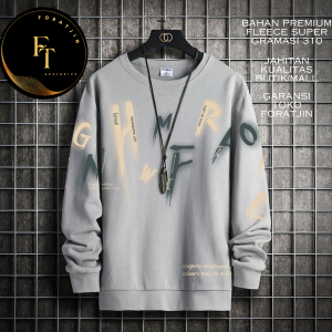 Foratjin-   Baju Kaos Sweatshirt Lengan Panjang Drive Style Edisi Terbatas Motif Slightly