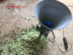 Máy bằm rau muốnglục bình cho gà vịt máy có 3 dao và 1 cần gạt