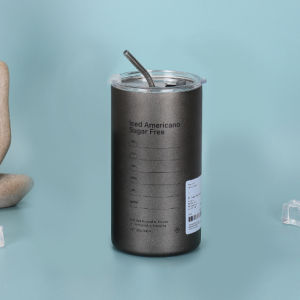 🇸🇬 [In Stock]600ml Stainless Steel Coffee Cup Vacuum Tumbler with Straw Water Bottle Premium Americano Mug Cup