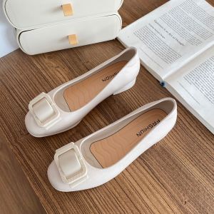 [Free Shipping] Summer Fashion Solid-Color Closed-Toe Sandals Casual Slip-On Shoes Low-Heeled WomenS Shoes New Style Everyday Sandals