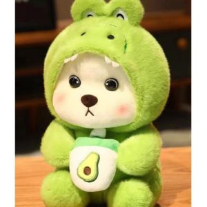 Yuecomfly CODของเล่นตุ๊กตา ตุ๊กตาหมีลีน่า ตุ๊กตาหมีแปลงร่างน่ารัก หมวกถอดได้ ของขวัญวันเกิด ของเล่นสําหรับเด็ก 25 ซม