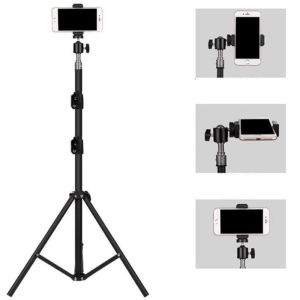 Tripod điện thoại chân quay máy ảnh cao 2m kim loại xoay 360 độ đa năng - Gậy chụp ảnh livestream bán hàng quay video sản phẩm xếp gọn