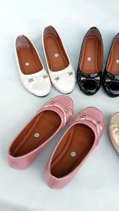 FATHARANI Flatshoes Anak Cantik dengan Desain Tali Gold dan Sol Karet - Ukuran 31-35
