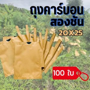 จำนวน 100 ใบ  20 x 30 ซ.ม.  ถุงห่อมะม่วง ถุงคาร์บอน ทีเอบี ป้องกันแมลงวันทอง ช่วยให้ผลไม้มีสีและผิวส ถุงห่อมะม่วงชุนฟงแพค