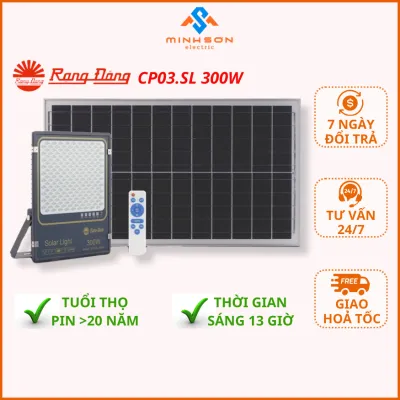Đèn Năng Lượng Mặt Trời Rạng Đông Cảm Biến Chuyển Động Cảm Biến Ánh Sáng CP03.SL.Rad.V2 Côgn Suất 200w 300w Chính Hãng BH 12 Tháng