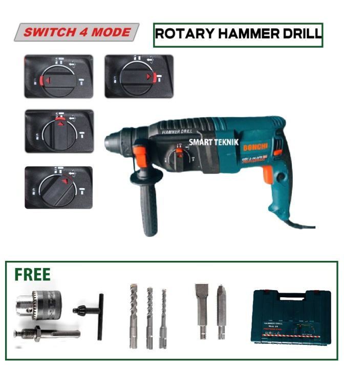 Mesin Bor Fungsi Rotary Hammer Drill Bor Bobok Beton Harga Promo Lazada Indonesia