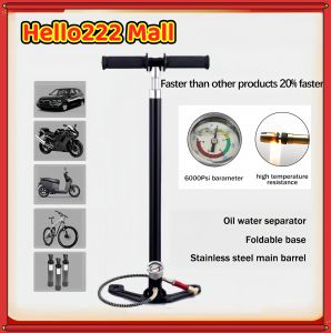 Four Stage High Pressure PCP Pump 4 Stage Hand Operated Air Pump 30mpa 4500psi HPA Tank Hunting Car Bicycle Air Refilling