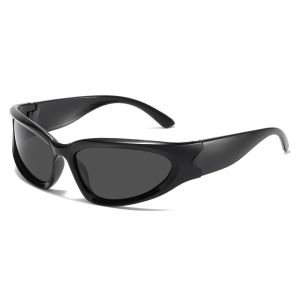 Hip Hop Punk Y2K Wrap Around Sunglasses Women Men Star Sunglasses Y2k Moon Sunglasses