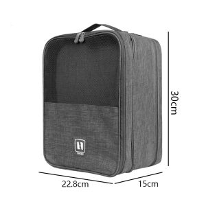 Travel Shoe Bag Organizer Portable Shoe Storage Bag Toiletry Cosmetic Makeup Pouch Case Zipper Waterproof Dust-Proof Multi layer Beg Kasut Cuti Melancong