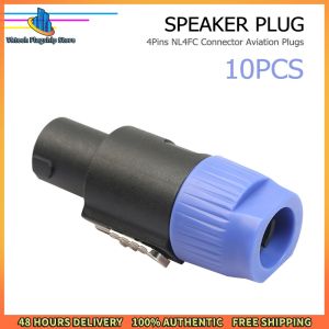 Vktech High-Quality 10-Pack NL4FC 4-Pin Connectors for Speaker Cables Professional Audio Setup