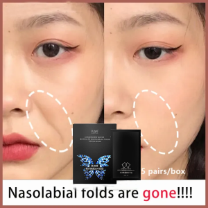 🔥🔥Hot in Japan🔥🔥 7 Days Fade Facial Wrinkles Nasolabial Folds Patch Anti-Wrinkle Stickers Lifting and Firming Wrinkle Removal Face Care Prevent Face Wrinkle Anti-Aging Mask  5Pairs/Box
