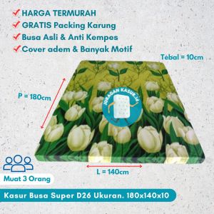 Kasur Busa D26 Anti Kempes Ukuran 180x140x10 Termurah dan Berkualitas