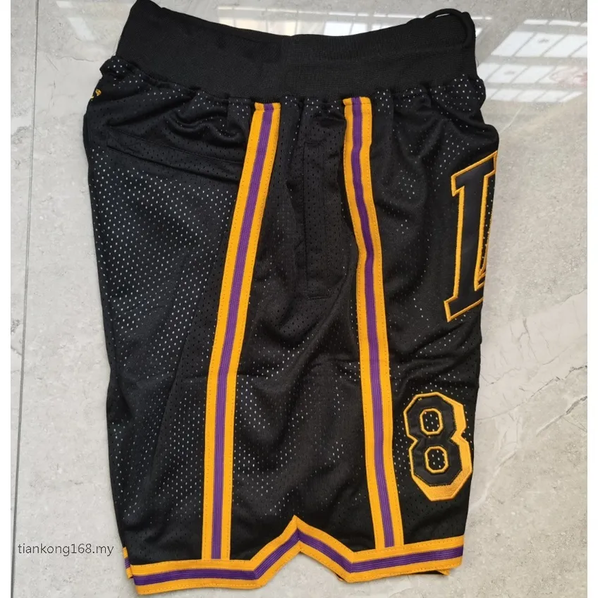 Men Retro 8 24 Legend Basketball Shorts Embroidered with Pockets