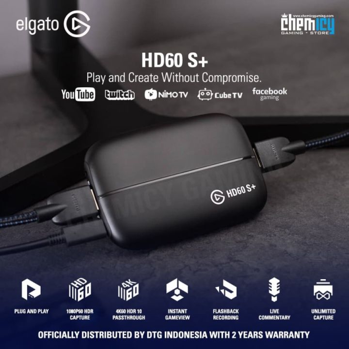 Elgato HD60S+ / HD60 S+ HDR10 Game Capture Card Stream and Record