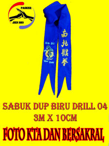 Sabuk Dupl Biru IKS.PI Kera Sakti bahan dril bordir