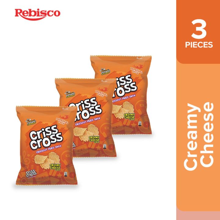 Criss Cross Potato Fries Creamy Cheese 65g x 3Pcs