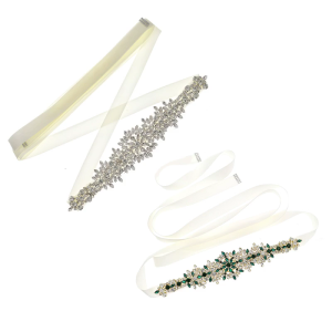 Sparkling Rhinestones Sash for Bridal Elegant Selftied Bridal Belt for Wedding Gowns Banquet Waist Decoration