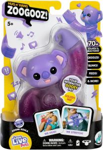 Little Live Pets Hug n Hang Zoogooz - Koomi Koala. an Interactive Electronic Squishy Stretchy Toy Pet with 70+ Sounds & Reactions. Stretch Squish and Link Their Hands