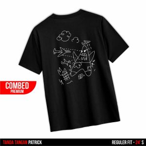 T-Shirt | Kaos lucu kaos meme | KAOS TANDA TANGAN PATRICK STAR Pria Wanita Premium Cotton Combed 24s