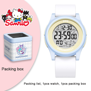 (With Box/44mm)100% Authentic Sanrio Hello Kitty Watch for Kids Girls Boys Digital Watch Waterproof Shockproof for Kids Watch with Backlight Children Birthday Gift Cinnamoroll Christmas Gifts Pochacco 8591