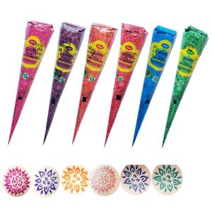 NBANLIKE Men Women Fashion Waterproof Mehndi Body Paint Henna Cones Face Makeup Body Art Indian Henna Tattoo Paste Tattoo Cream Temporary Tattoo